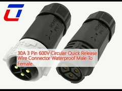 30A 3 pin 600V cirkelvormige snel loskoppelingsdraadverbinding waterdicht man tot vrouw