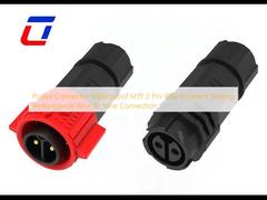 Voedingsconnector Waterdicht M19 2-pins IP67 Uitstekende afdichtingsprestaties Draad-naar-draadverbinding