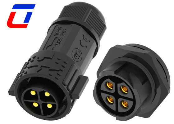 Waterdicht 4 pin man tot vrouw connector cirkelvormig paneel montage connector IP67