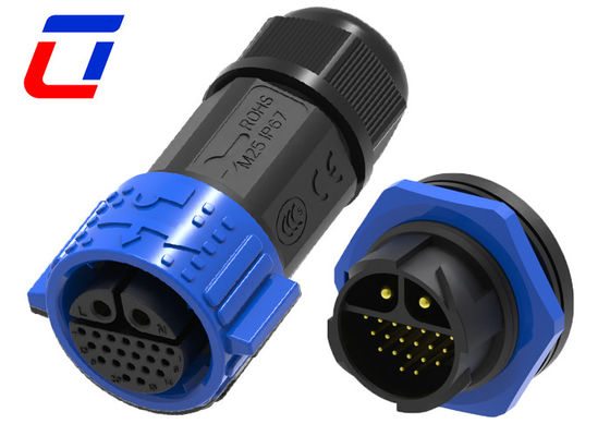 40A 2 pin high current power connector 20 pin waterdicht data connector IP67