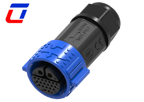 40A 2 pin high current power connector 20 pin waterdicht data connector IP67