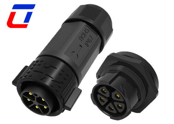 Waterdicht 5 pin mannelijk vrouwelijk aansluiting IP67 30A High Current Power Connectors