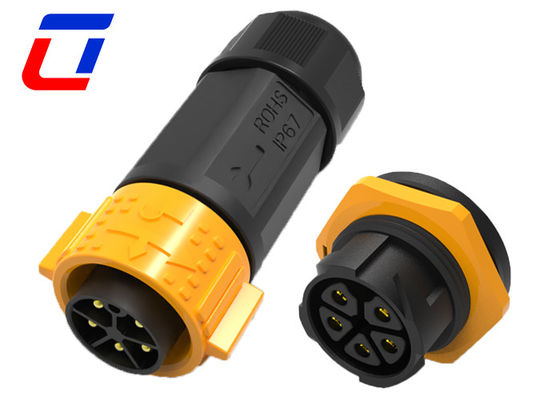 5 pin hoogstroomdraad aan het bord connector IP67 30A Plug And Socket kabel connector