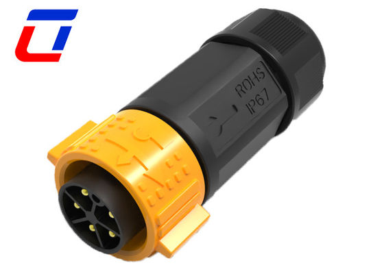 5 pin hoogstroomdraad aan het bord connector IP67 30A Plug And Socket kabel connector