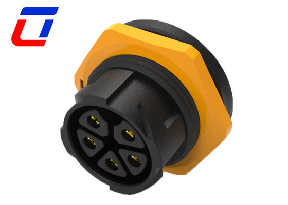 5 pin hoogstroomdraad aan het bord connector IP67 30A Plug And Socket kabel connector