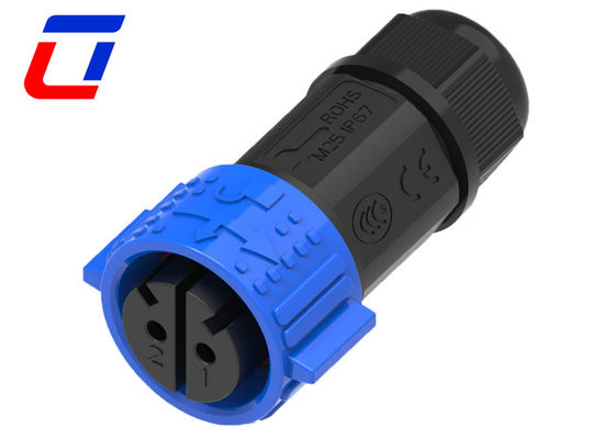 Hoogstroom waterdichte stroomconnector 2 pin draad tot draad 50A kabelconnector