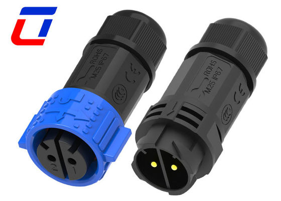 Hoogstroom waterdichte stroomconnector 2 pin draad tot draad 50A kabelconnector