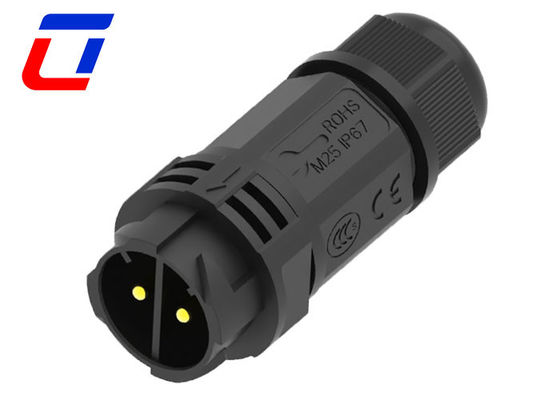 Hoogstroom waterdichte stroomconnector 2 pin draad tot draad 50A kabelconnector