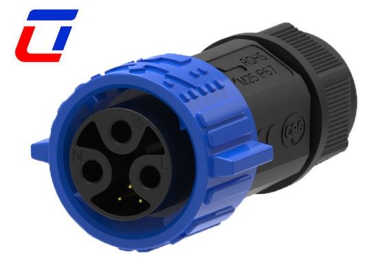 M25 3 Pin 50A waterdicht stroomverbinding Push Lock waterdicht stroomverbindingen