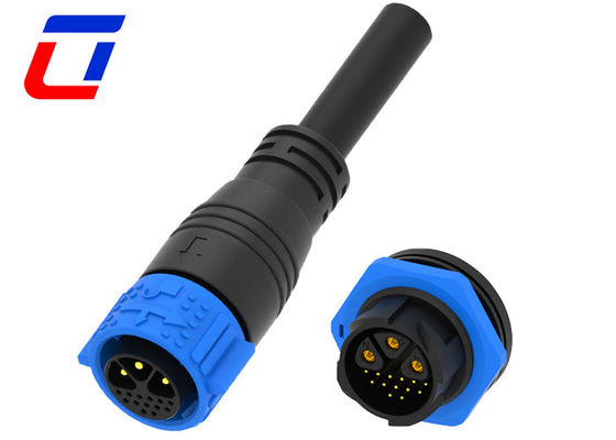 16 pin zelfvergrendelend IP67 stroomverbinding 3 pin mannelijk waterdicht stroomkabelverbinding