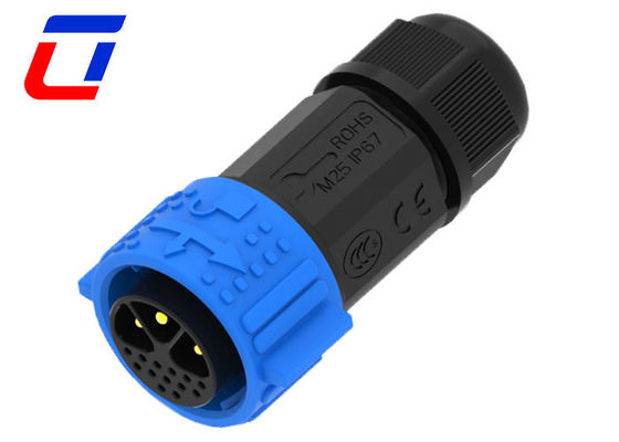 30A 3 pin waterdichte kabelconnector IP67 16 pin zelfvergrendelende multi-kernstructuur