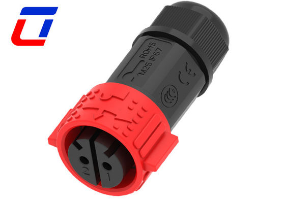 Waterdicht 2 pin mannelijk vrouwelijk connector 50A voor 16.0mm kabel OD Max.