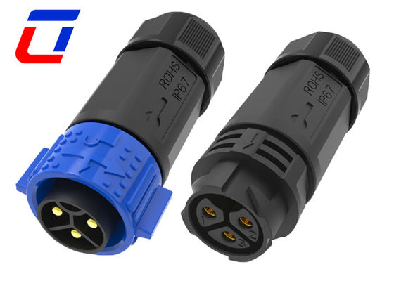 50A waterdicht mannelijk vrouwelijk aansluiting 3 pinnen cirkelvormige aansluiting voor 16 mm OD