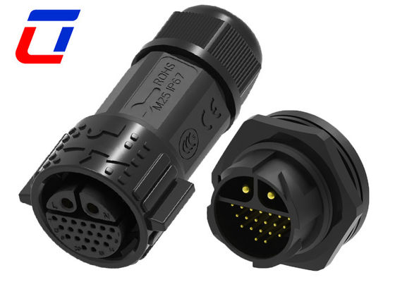 30A DC waterdicht datacabelconnector IP67 20 pin zelfvergrendelende multi-kernstructuur