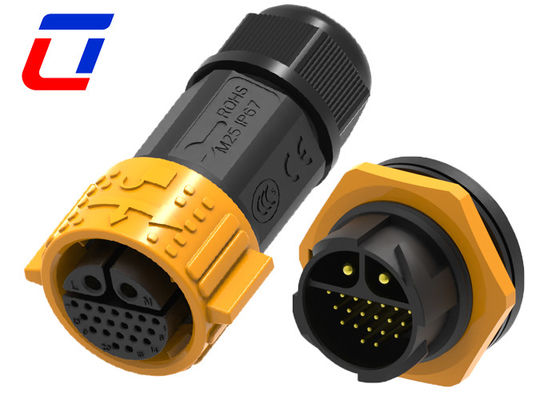 2 Pins Power Waterproof Cable Connector 20 Pins Outdoor Electrical Cable Connectors