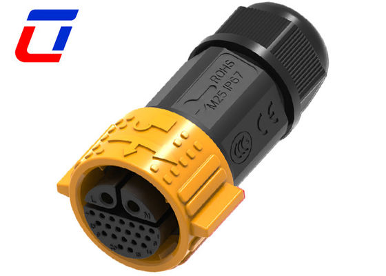 2 Pins Power Waterproof Cable Connector 20 Pins Outdoor Electrical Cable Connectors