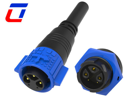 Laagspannings 3 pin waterdicht kabelconnector 3+2 M19 Panel Mount Connector IP67