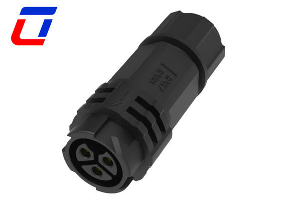 Waterdichte cirkelvormige draad-op-draad connector 3 pin LED-connector 20 Amp 300V