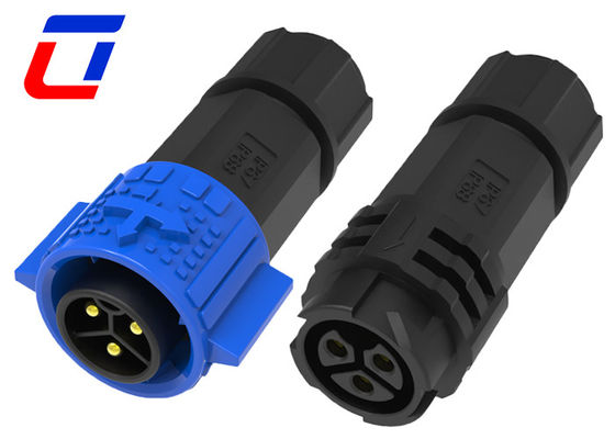 Waterdichte cirkelvormige draad-op-draad connector 3 pin LED-connector 20 Amp 300V
