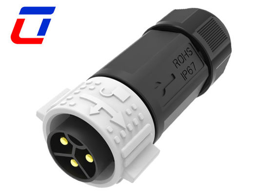 3 pin mannelijke vrouwelijke waterdichte buitenste elektrische aansluitingen 3 fase M25 500V 50A
