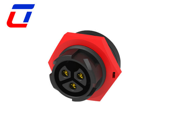 20A 3 pin waterdichte draadverbindingen voor auto's 3 fase M19 aansluiting