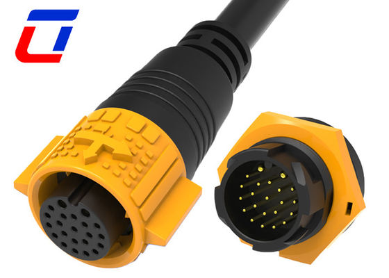 Multi Pin 2+20 Waterdicht Plug Socket Cable Connector 2 Pin Push Lock Snel loslaten