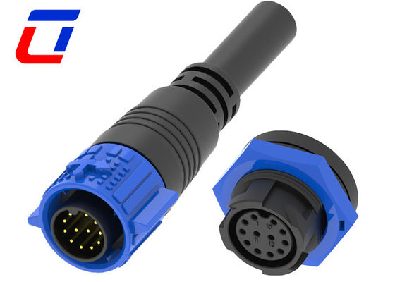 Laagspanningsdraadconnectoren waterdicht stopcontact 12V 5A verguld 12 pin