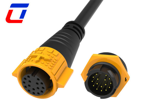 18 pin waterdicht dataconnector mannelijk paneelmontage vrouwelijke kabelconnector IP67