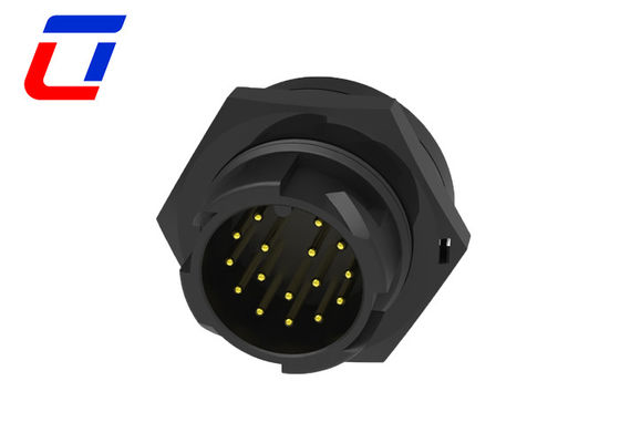18 Pin Push Lock Waterdicht Data Connector Mannelijk Panel Mount Circulaire Connector