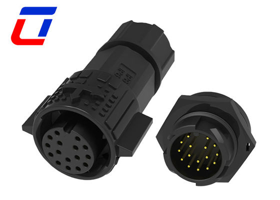 18 Pin Push Lock Waterdicht Data Connector Mannelijk Panel Mount Circulaire Connector
