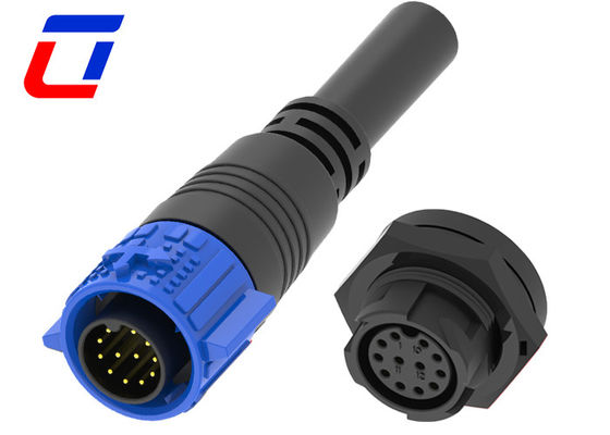 12 pin waterdicht dataconnector M19 Push Lock Industrial Plug Socket