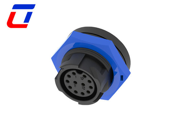 12 pin waterdicht dataconnector M19 Push Lock Industrial Plug Socket