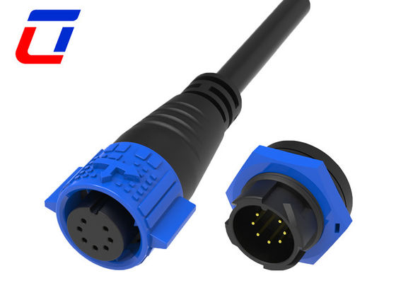 7 pin elektrische 12V waterdichte draadconnectoren IP67 M19 Quick Lock Kabelconnector