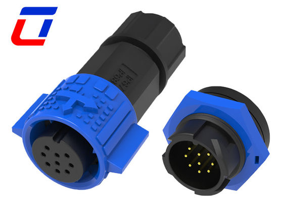 Buitengewoon vrouwelijk waterdicht 9 pin draad aansluiting Man IP67 paneel Mount M19
