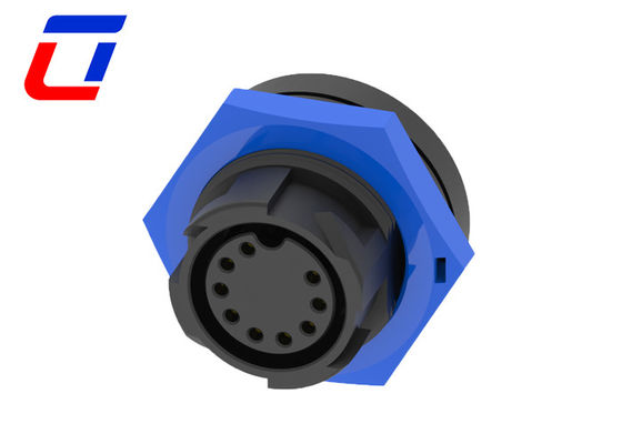 9 pin mannelijke 12 volt waterdichte draadconnectoren M19 vrouwelijke afsluiting