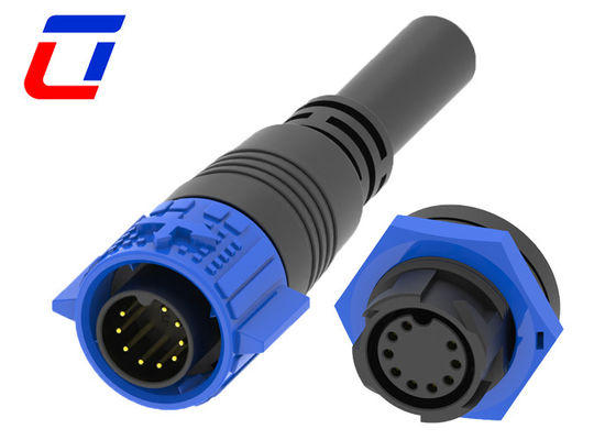 9 pin mannelijke 12 volt waterdichte draadconnectoren M19 vrouwelijke afsluiting