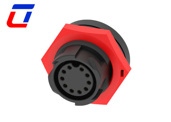 Rood M19 IP67 waterdicht aansluiting 10 pin man vrouwelijk waterdicht kabel aansluiting