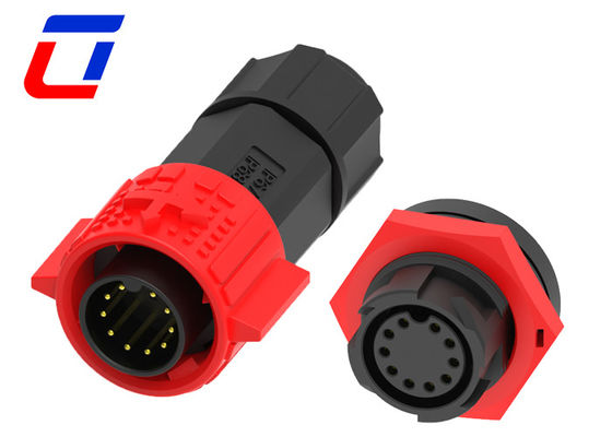 Rood M19 IP67 waterdicht aansluiting 10 pin man vrouwelijk waterdicht kabel aansluiting