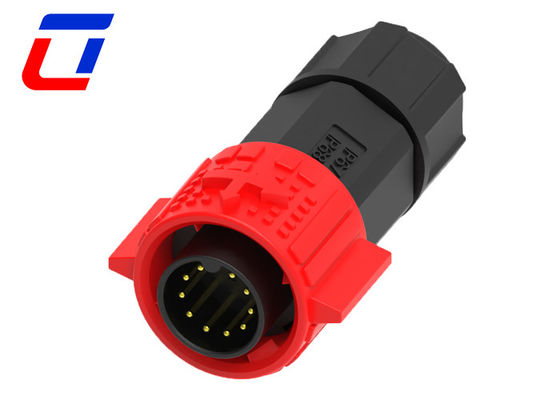 Rood M19 IP67 waterdicht aansluiting 10 pin man vrouwelijk waterdicht kabel aansluiting