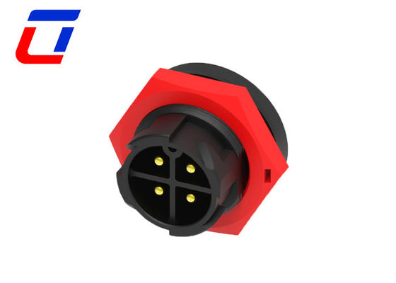 Vrouwelijke kabel Ronde 4 pin waterdicht draad connector paneel Mount M19 Push Locking