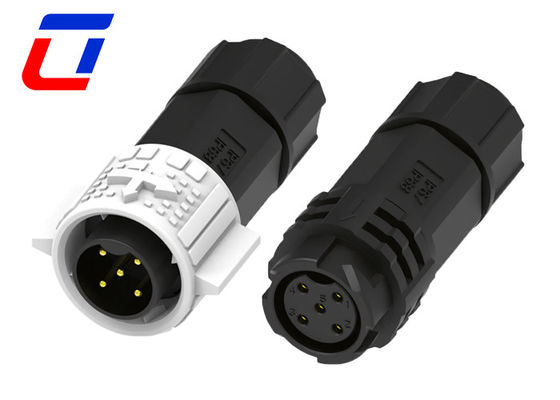 5 pin mannelijke vrouwelijke draad tot draad connector types M19 waterdicht met druk slot