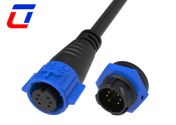 Quick Lock 6 Core Waterdicht Kabel Connector M19 Ip67 Panel Mount Connector