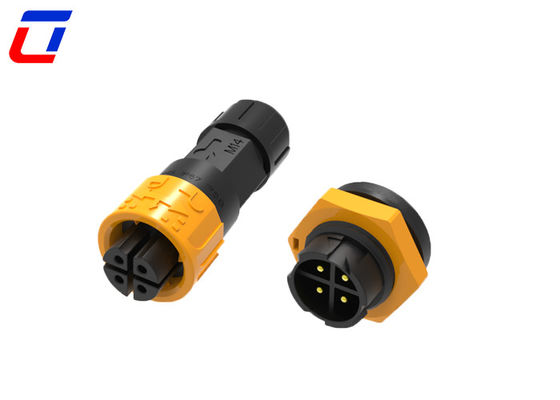 M16 4 pin waterdicht stroomverbinder Vrouw tot man 300 V Duurzaam voor toepassingen