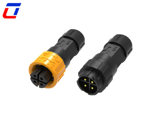 M16 4 pin waterdicht stroomverbinder Vrouw tot man 300 V Duurzaam voor toepassingen