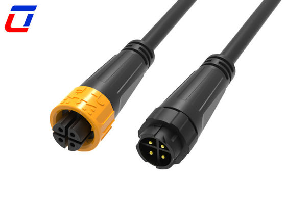 M16 4 pin waterdicht stroomverbinder Vrouw tot man 300 V Duurzaam voor toepassingen