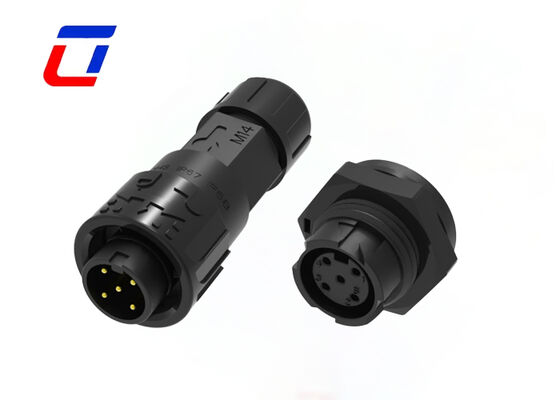 M16 5 Pin 300V Push Lock Waterdicht Circulair Connector IP67 Voor zware toepassingen