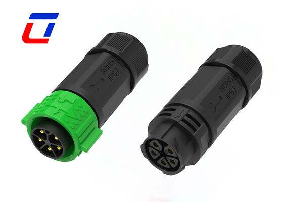 5 pin industriële waterdichte stroomconnector M25 kabel man tot vrouw