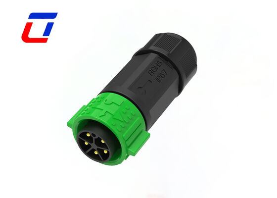 5 pin industriële waterdichte stroomconnector M25 kabel man tot vrouw