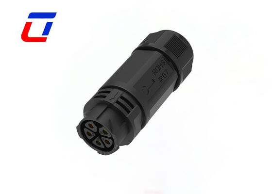 5 pin industriële waterdichte stroomconnector M25 kabel man tot vrouw