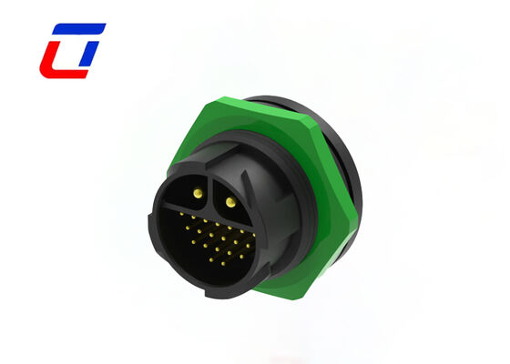 Signaal- en stroommulticonnectoren M25 2+20 pins waterdicht 300 Volt draad-naar-print